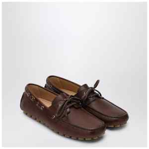 Valentino Garavani Brown leather moccasin driver Fantaway
