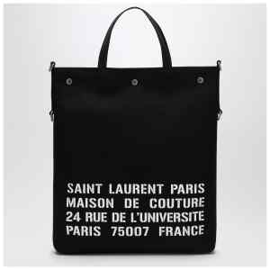 Saint Laurent North/South tote bag in black canvas