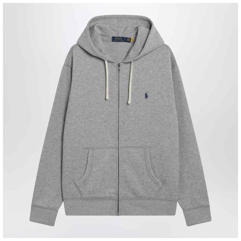 Polo Ralph Lauren Gray cotton fleece zip sweatshirt Polo Ralph Lauren Gray cotton fleece zip Jacket, theFeinheit