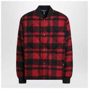 Polo Ralph Lauren Red and black quilted check bomber