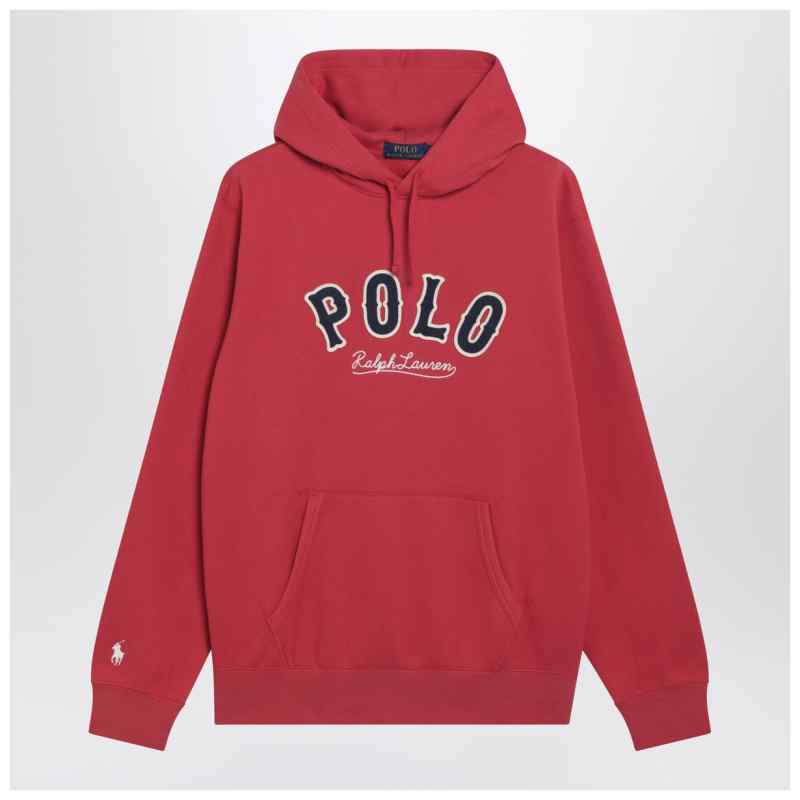 Polo Ralph Lauren Red hoodie with embroidered logo, theFeinheit