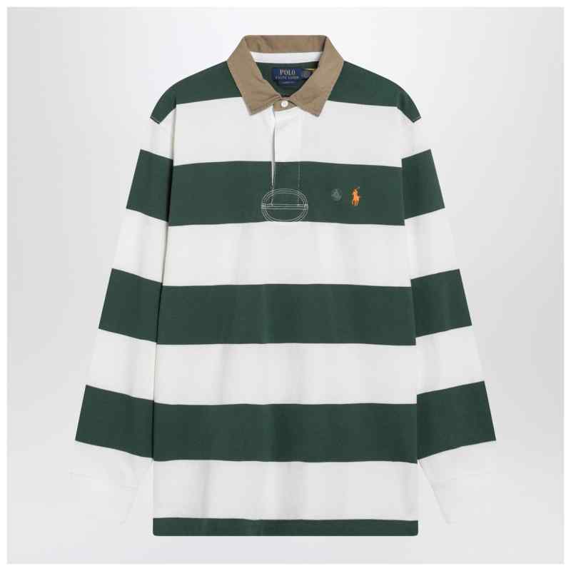 Polo Ralph Lauren Green/cream striped Classic Fit polo shirt, theFeinheit