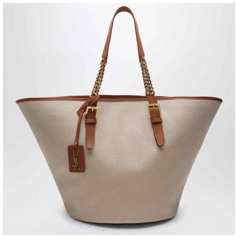 Saint Laurent Desert-coloured shoulder bag in canvas and leather, theFeinheit