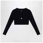 Balenciaga Black Activewear top in matt nylon blend