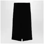 Balenciaga Black tweed midi skirt