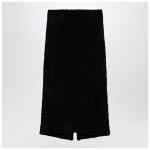 Balenciaga Black tweed midi skirt