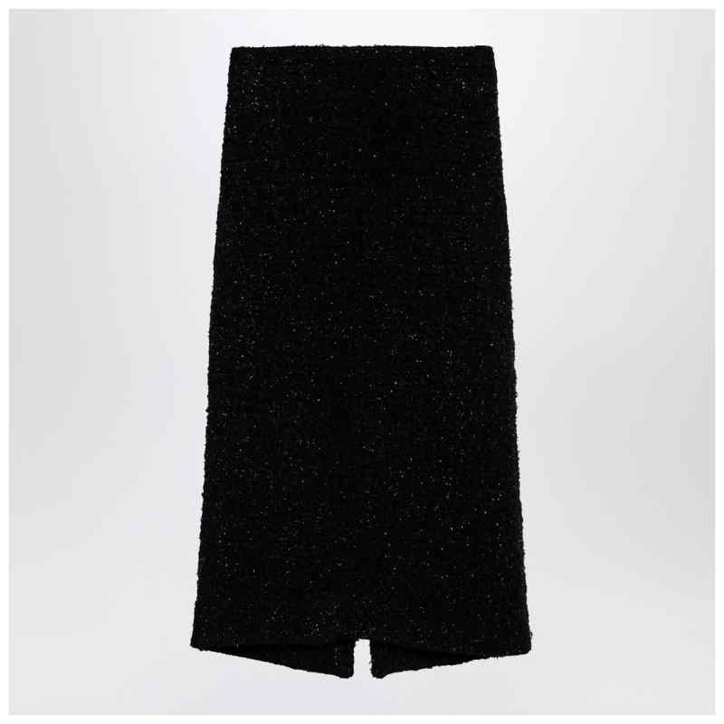 Balenciaga Black tweed midi skirt, theFeinheit