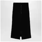 Balenciaga Black tweed midi skirt