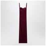 Balenciaga Long plum-colored velvet dress