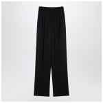 Saint Laurent Black wool wide trousers