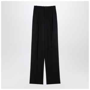 Saint Laurent Black wool wide trousers