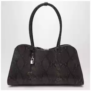 Stella McCartney Espresso snake-effect Ryder tote bag