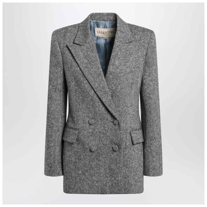 Valentino Double-breasted jacket in natt&eacute; wool boucl&eacute;, theFeinheit
