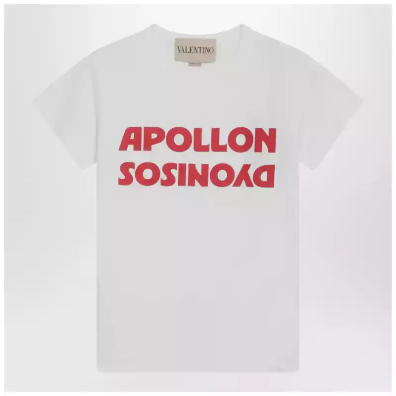 Valentino White T-shirt with Apollon/Dionysus print