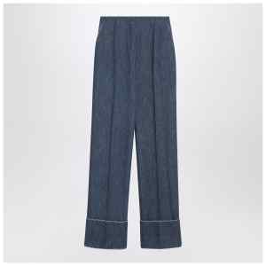Valentino Blue trousers in Chambray Denim