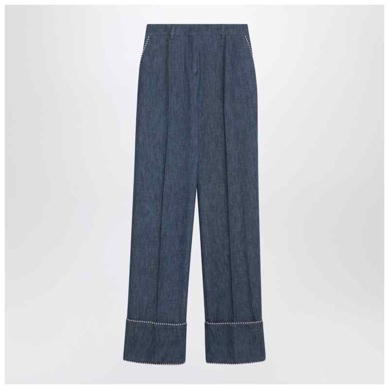Valentino Blue trousers in Chambray Denim Valentino Blue trousers in Chambray Denim, theFeinheit