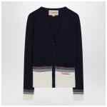 Cardigan with Chez Valentino embroidery in wool