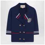 Valentino Blue double-breasted wool cardigan