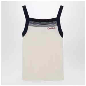 Top with Chez Valentino embroidery in wool