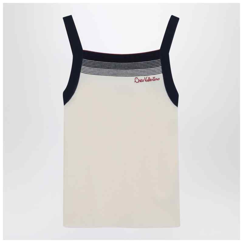 Top with Chez Valentino embroidery in wool, theFeinheit