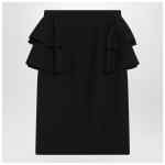 Valentino Black skirt with ruffles on the sides