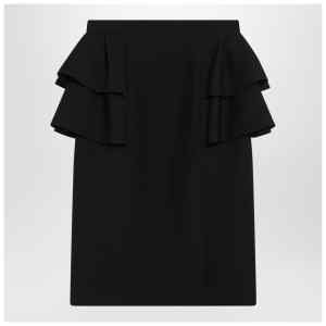 Valentino Black skirt with ruffles on the sides