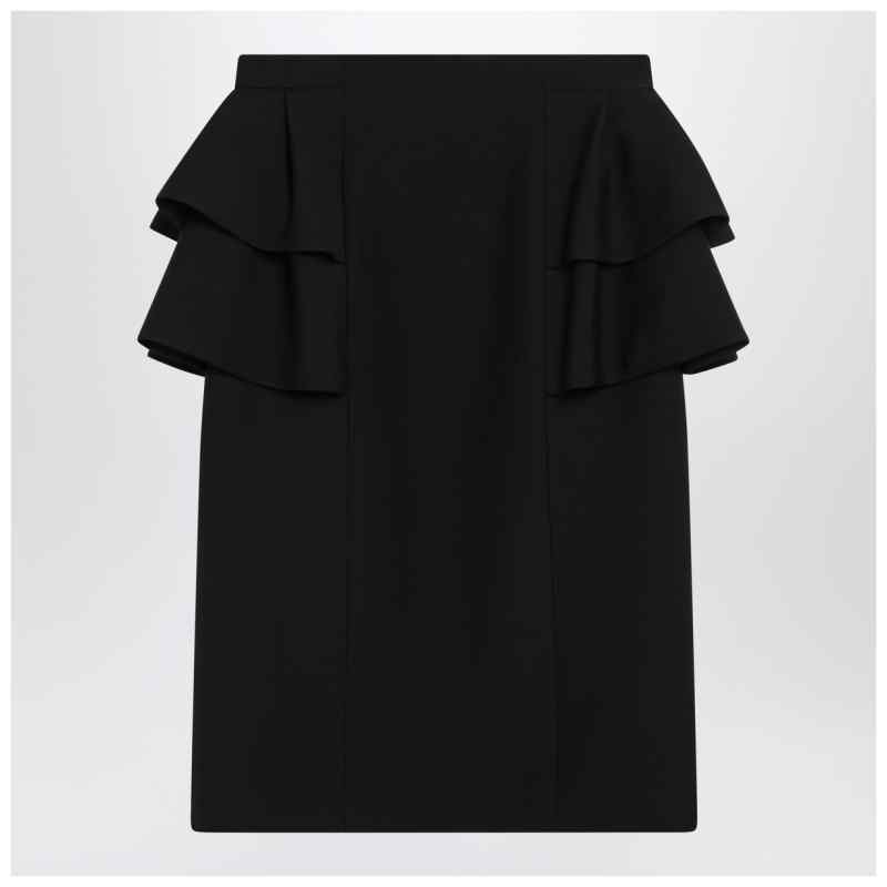 Valentino Black skirt with ruffles on the sides, theFeinheit