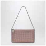 Stella McCartney Falabella Pink Clutch Shoulder Bag with Rhinestones