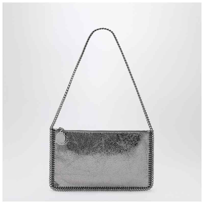 Stella McCartney Falabella Grey Metallic Clutch Shoulder Bag, theFeinheit