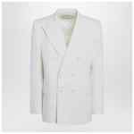 Valentino Milk-colored double-breasted jacket in wool