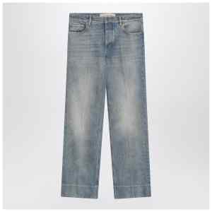 Valentino Medium blue washed-effect jeans