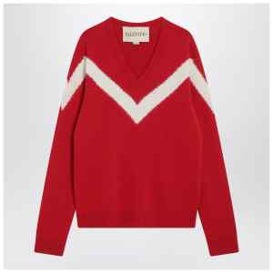 Valentino Red sweater with Vlogo on bow