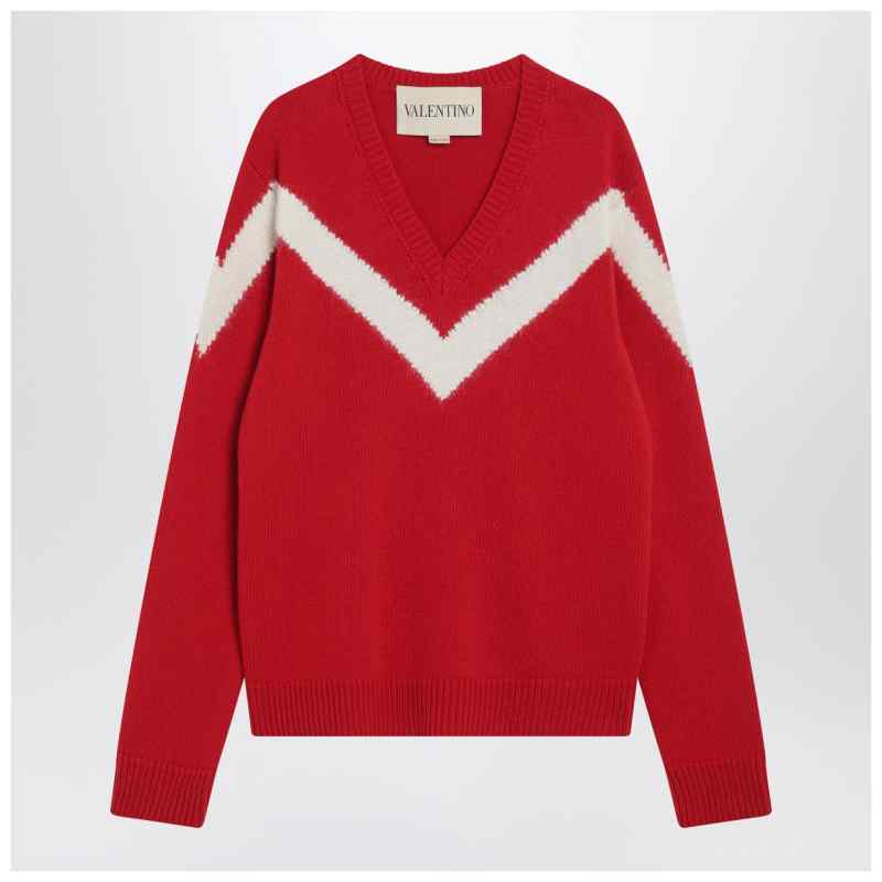 Valentino Red sweater with Vlogo on bow Valentino Red sweater with Vlogo on bow, theFeinheit