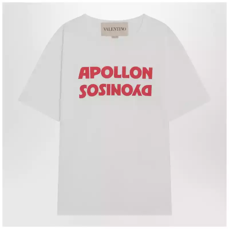 Valentino White T-shirt with Apollon/Dionysos print