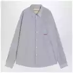 Valentino Light blue cotton shirt with logo