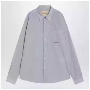 Valentino Light blue cotton shirt with logo