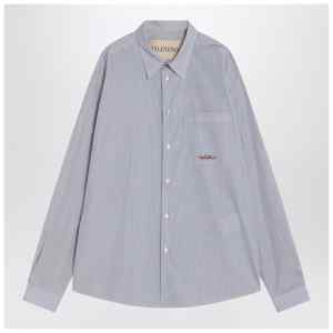 Valentino Light blue cotton shirt with logo