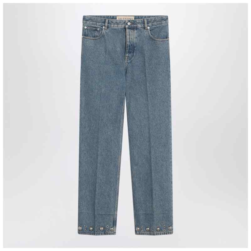 Valentino Medium blue jeans with cabochons, theFeinheit