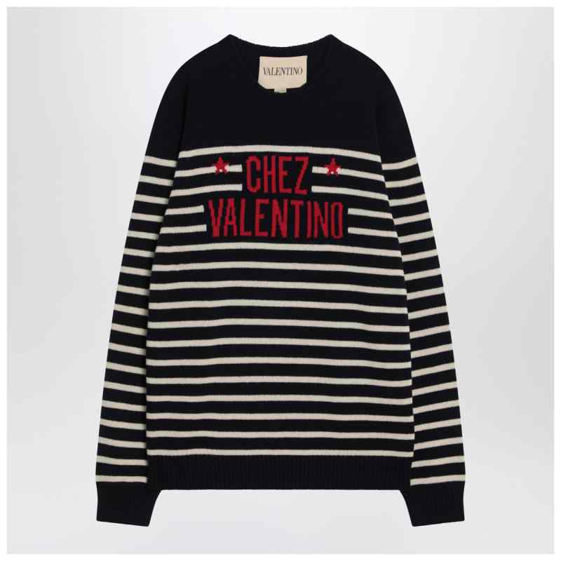 Sweater with jacquard pattern Chez Valentino, theFeinheit