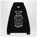 Valentino Black sweatshirt with Le Chat de la Maison patch