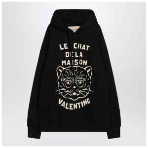 Valentino Black sweatshirt with Le Chat de la Maison patch