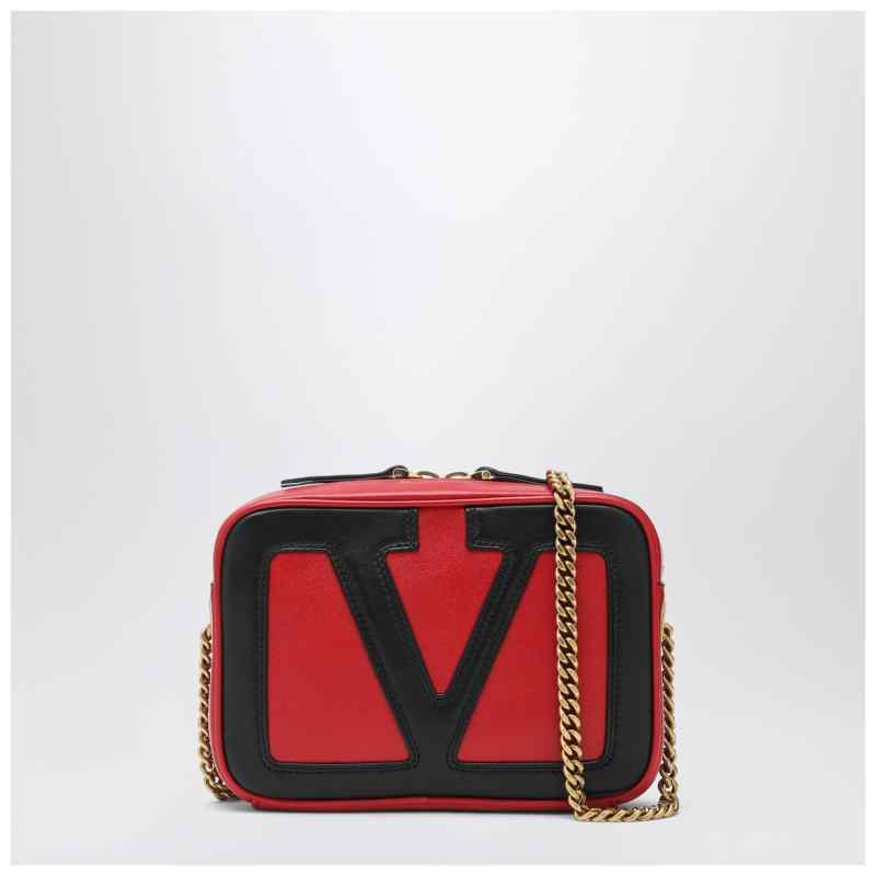 Valentino Garavani Viva Superstar chain belt bag red/black, theFeinheit