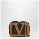Valentino Garavani Viva Superstar chain belt bag black/spice
