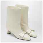 Valentino Garavani Ivory Bowow ankle boots