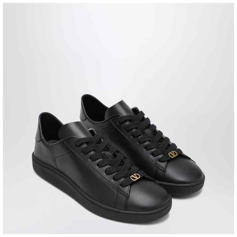 Valentino Garavani Black leather Royco sneakers, theFeinheit