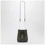 Saint Laurent Moss green leather bucket bag