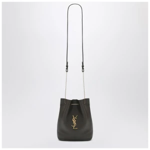Saint Laurent Moss green leather bucket bag