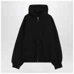 Balenciaga Washed black Flipped Uni Regular Fit zip hoodie