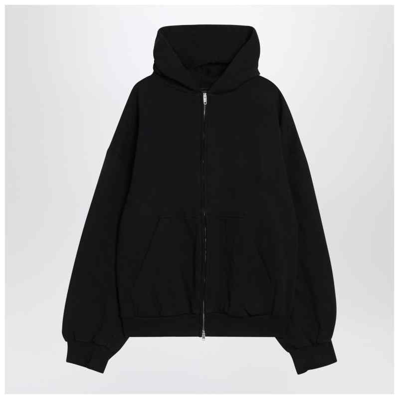 Balenciaga Washed black Flipped Uni Regular Fit zip hoodie, theFeinheit
