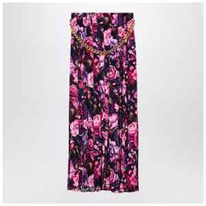 Balenciaga Long pleated floral skirt